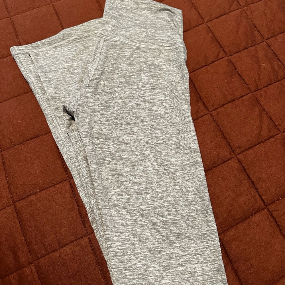 Gray High-Waisted Leggings